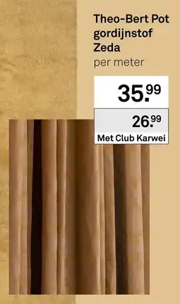 Karwei Theo-Bert Pot gordijnstof Zeda aanbieding