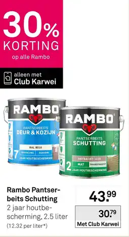 Karwei Rambo Pantser- beits Schutting aanbieding