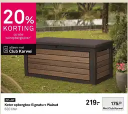 Karwei Keter opbergbox Signature Walnut aanbieding