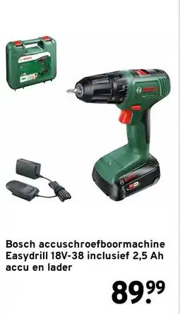 GAMMA Bosch accuschroefboormachine Easydrill 18V-38 inclusief 2,5 Ah accu en lader aanbieding