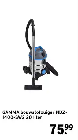GAMMA GAMMA bouwstofzuiger NDZ-1400-SW2 aanbieding