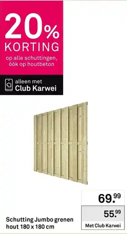 Karwei Schutting Jumbo grenen hout aanbieding