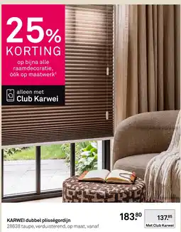Karwei KARWEI dubbel plisségordijn aanbieding