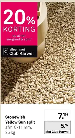 Karwei Stonewish Yellow Sun split aanbieding