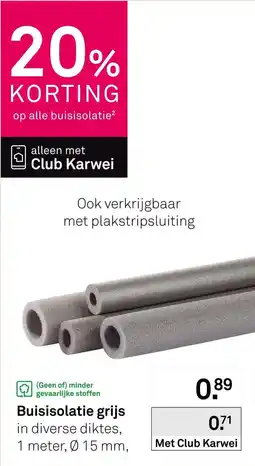 Karwei Buisisolatie grijs aanbieding