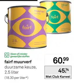 Karwei fairf muurverf aanbieding