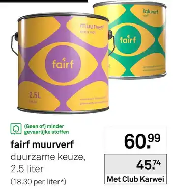 Karwei fairf muurverf aanbieding