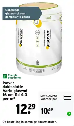 GAMMA Isover dakisolatie Vario glaswol aanbieding