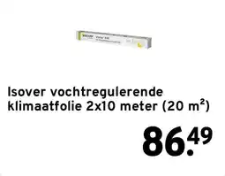 GAMMA Isover vochtregulerende klimaatfolie aanbieding
