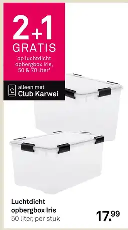 Karwei Iris luchtdicht opbergbox aanbieding