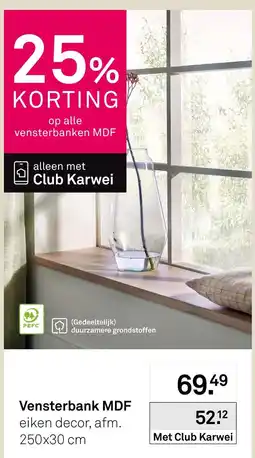 Karwei Karwei vensterbank MDF aanbieding