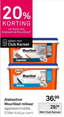 Karwei Alabastine MuurGlad rolbaar aanbieding