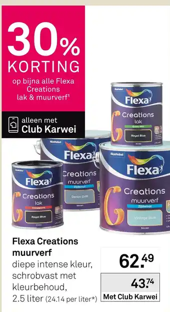 Karwei Flexa Creations muurverf aanbieding