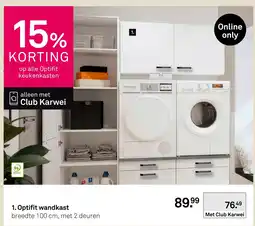 Karwei Optifit wandkast aanbieding