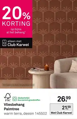 Karwei Vliesbehang Palmtree aanbieding