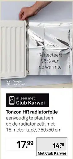 Karwei Tonzon HR radiatorfolie aanbieding