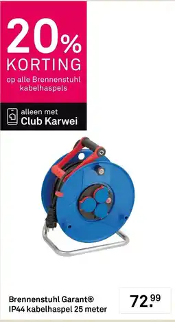Karwei Brennenstuhl Garant IP44 kabelhaspel 25 meter aanbieding