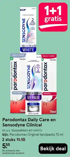 Etos Parodontax Daily Care en Sensodyne Clinical aanbieding