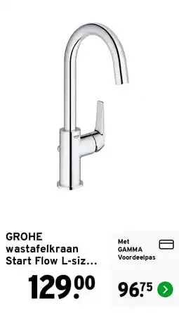 GAMMA GROHE wastafelkraan Start Flow L-siz... aanbieding