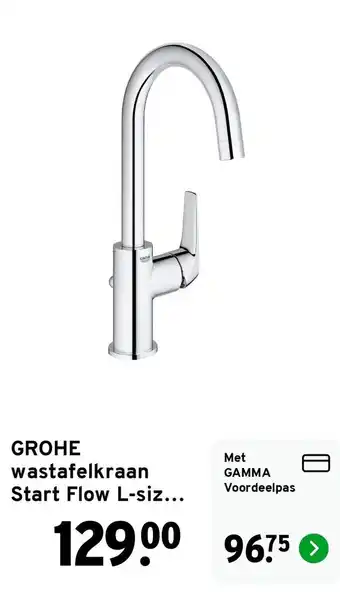GAMMA GROHE wastafelkraan Start Flow L-siz... aanbieding
