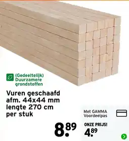 GAMMA Vuren geschaafd aanbieding