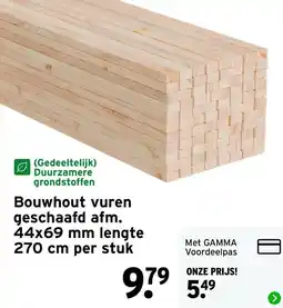 GAMMA Bouwhout vuren aanbieding