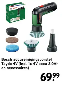 GAMMA Bosch accureinigingsborstel Taydo 4V aanbieding