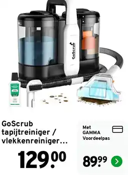 GAMMA GoScrub tapijtreiniger / vlekkenreiniger aanbieding