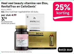 Etos Heel veel beauty vitamine van Etos, RevitalTrax en CelioGenix aanbieding