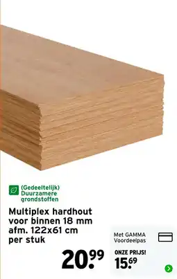 GAMMA Multiplex hardhout aanbieding