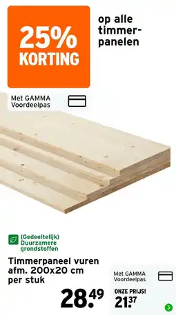 GAMMA Timmerpaneel vuren aanbieding
