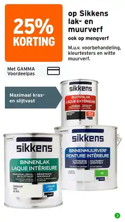 GAMMA Sikkens lak- en muurverf aanbieding