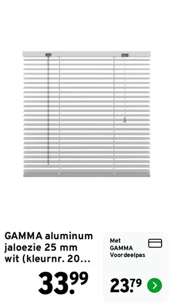 GAMMA GAMMA aluminum jaloezie 25 mm wit aanbieding