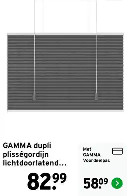 GAMMA GAMMA dupli plisségordijn lichtdoorlatend... aanbieding