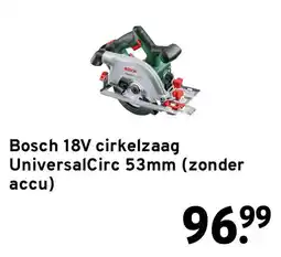 GAMMA Bosch 18V cirkelzaag aanbieding