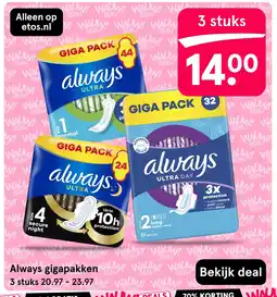 Etos Always gigapakken aanbieding