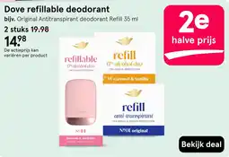 Etos Dove refillable deodorant aanbieding