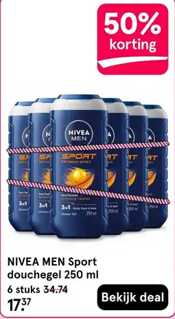 Etos NIVEA MEN Sport douchegel aanbieding