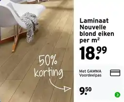 GAMMA Laminaat Nouvelle blond eiken aanbieding