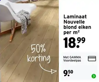 GAMMA Laminaat Nouvelle blond eiken aanbieding