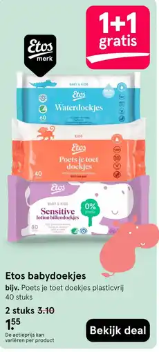 Etos Etos babydoekjes aanbieding