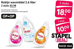 Etos Robijn wasmiddel 2.6 liter aanbieding