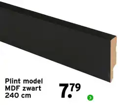 GAMMA Plint model MDF zwart aanbieding