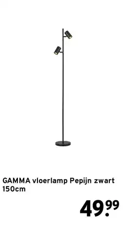 GAMMA GAMMA vloerlamp Pepijn zwart aanbieding