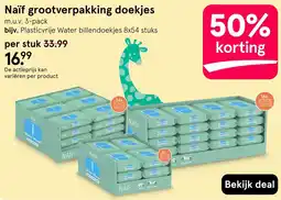 Etos Naïf Water billendoekjes aanbieding