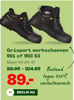 Welkoop Grisport werkschoenen 901 of 903 S3 aanbieding