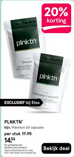 Etos plnktn plankton 60 capsules aanbieding