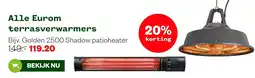 Welkoop Eurom terrasverwarmers aanbieding