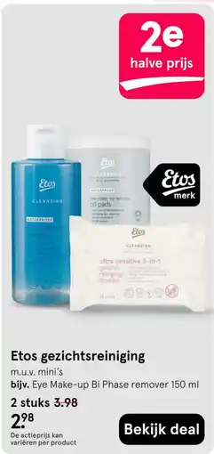 Etos Etos gezichtsreiniging aanbieding