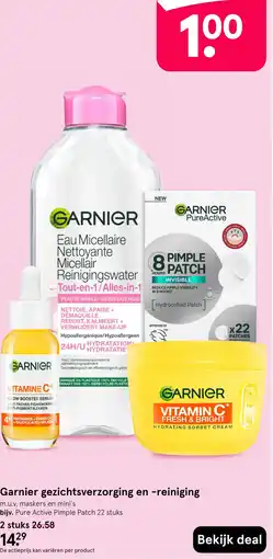 Etos Garnier gezichtsverzorging en -reiniging aanbieding